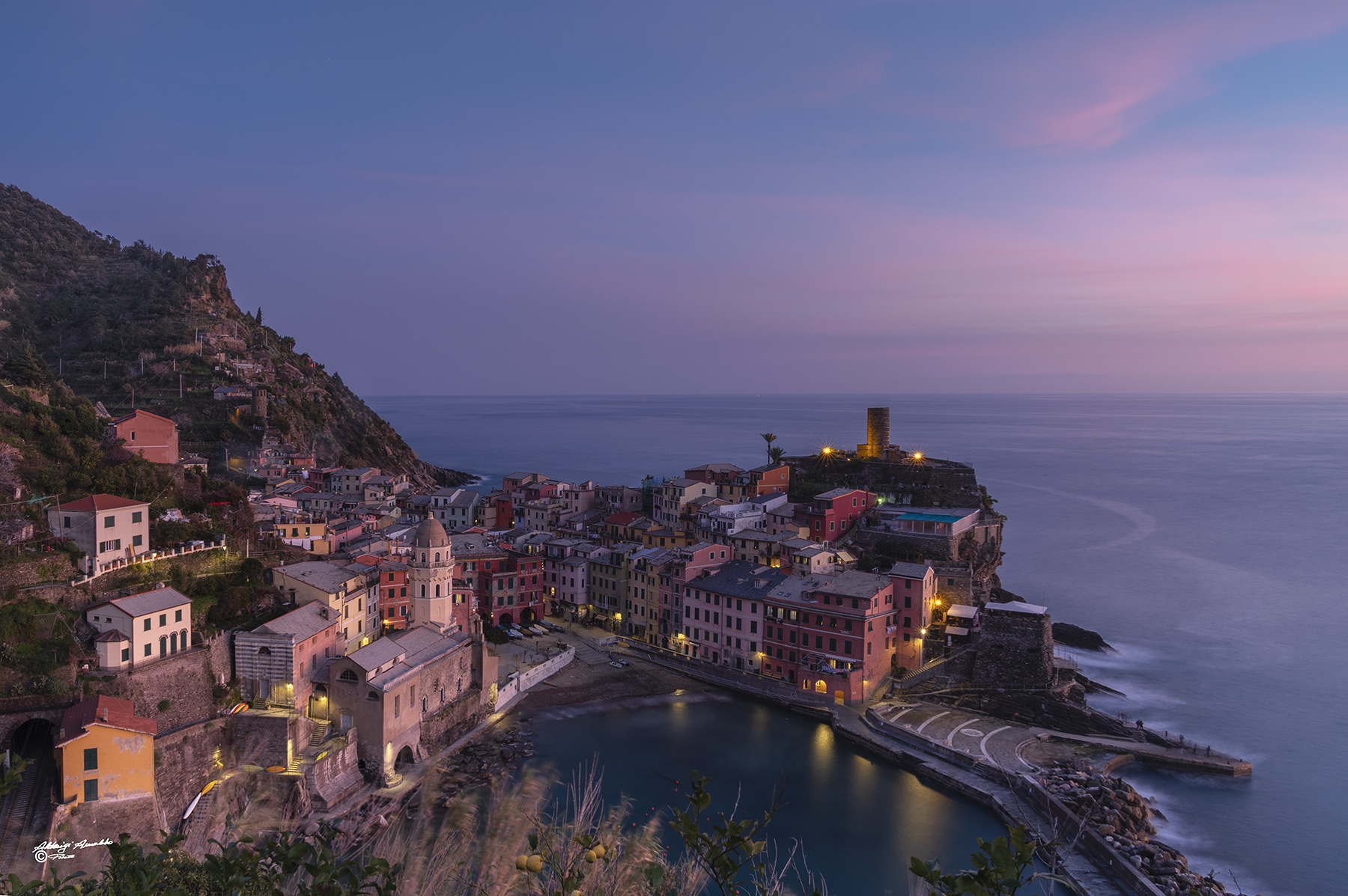 L'ora Blu.. Tramonto Vernazza.21-2-20