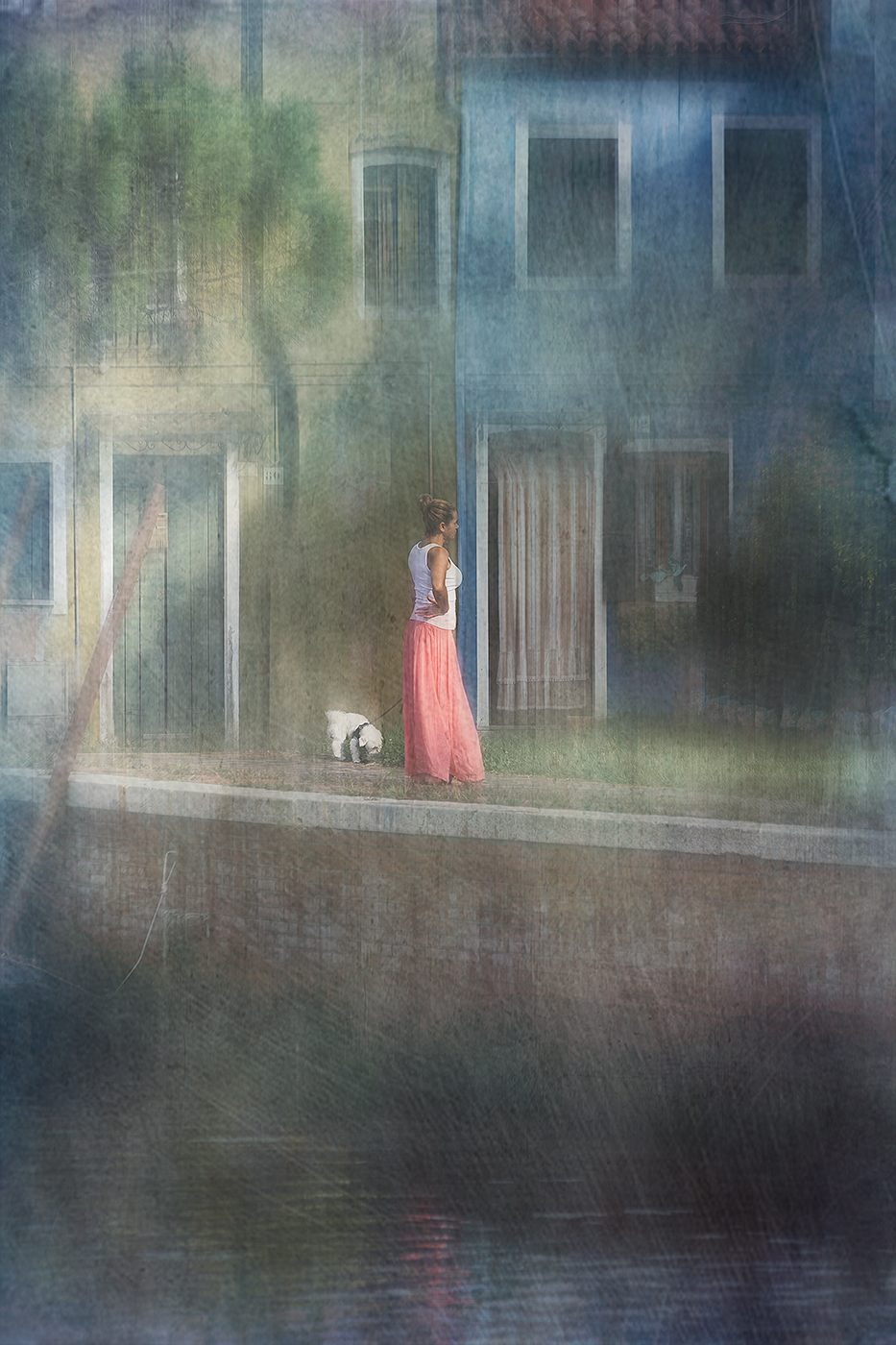 Madame con barboncino