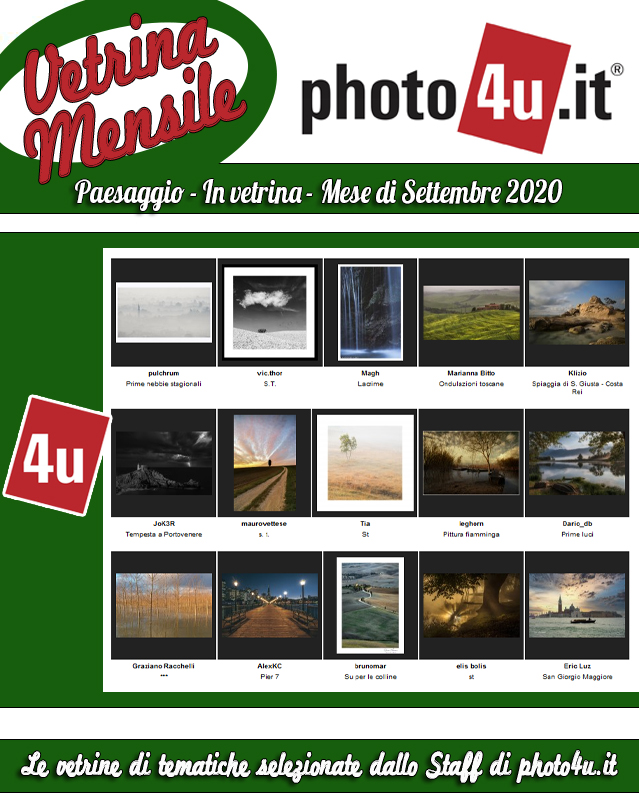 Paesaggio - In vetrina - Mese di Settembre 2020