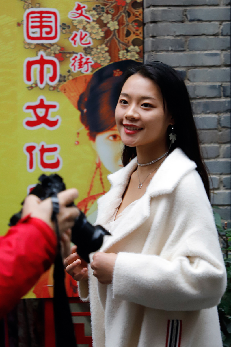 Felice di farmi fotografare