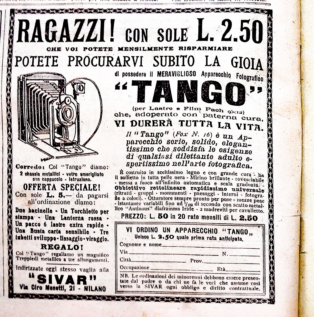 Un'occasione da non perdere