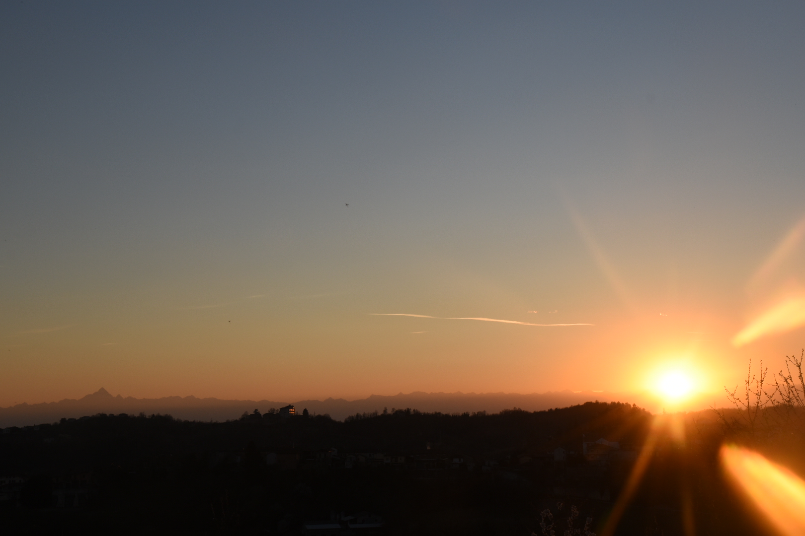 Tramonto con Monviso....