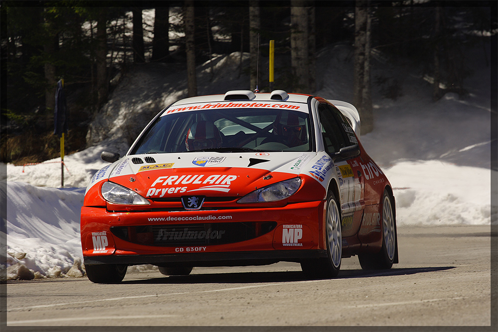 Mitico... De Cecco con la sua 206WRC!