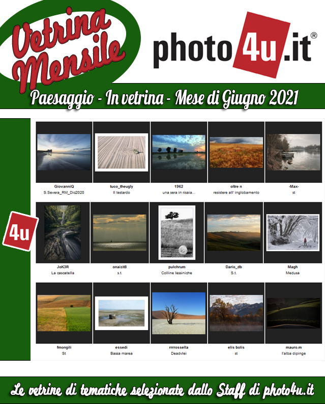 Paesaggio - In vetrina - Mese di Giugno 2021