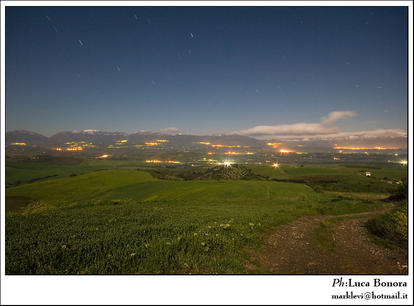 solo luce della luna, 234s di esposizione