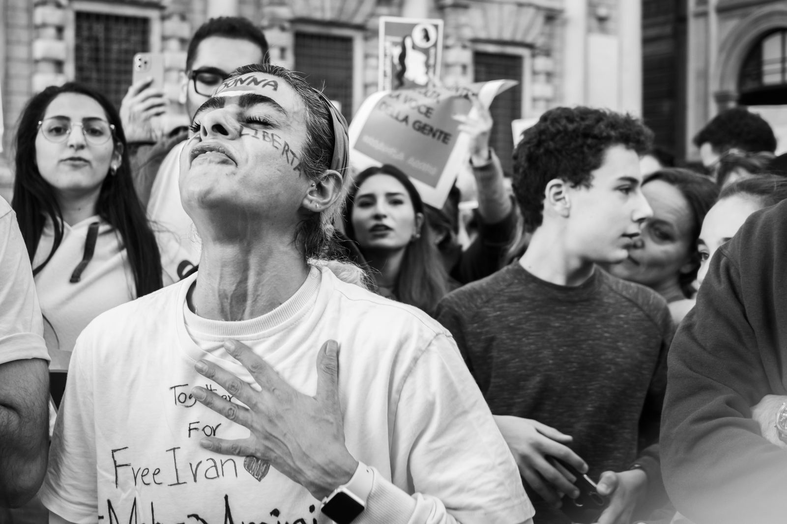 Manifestazione a sostegno del popolo Iraniano