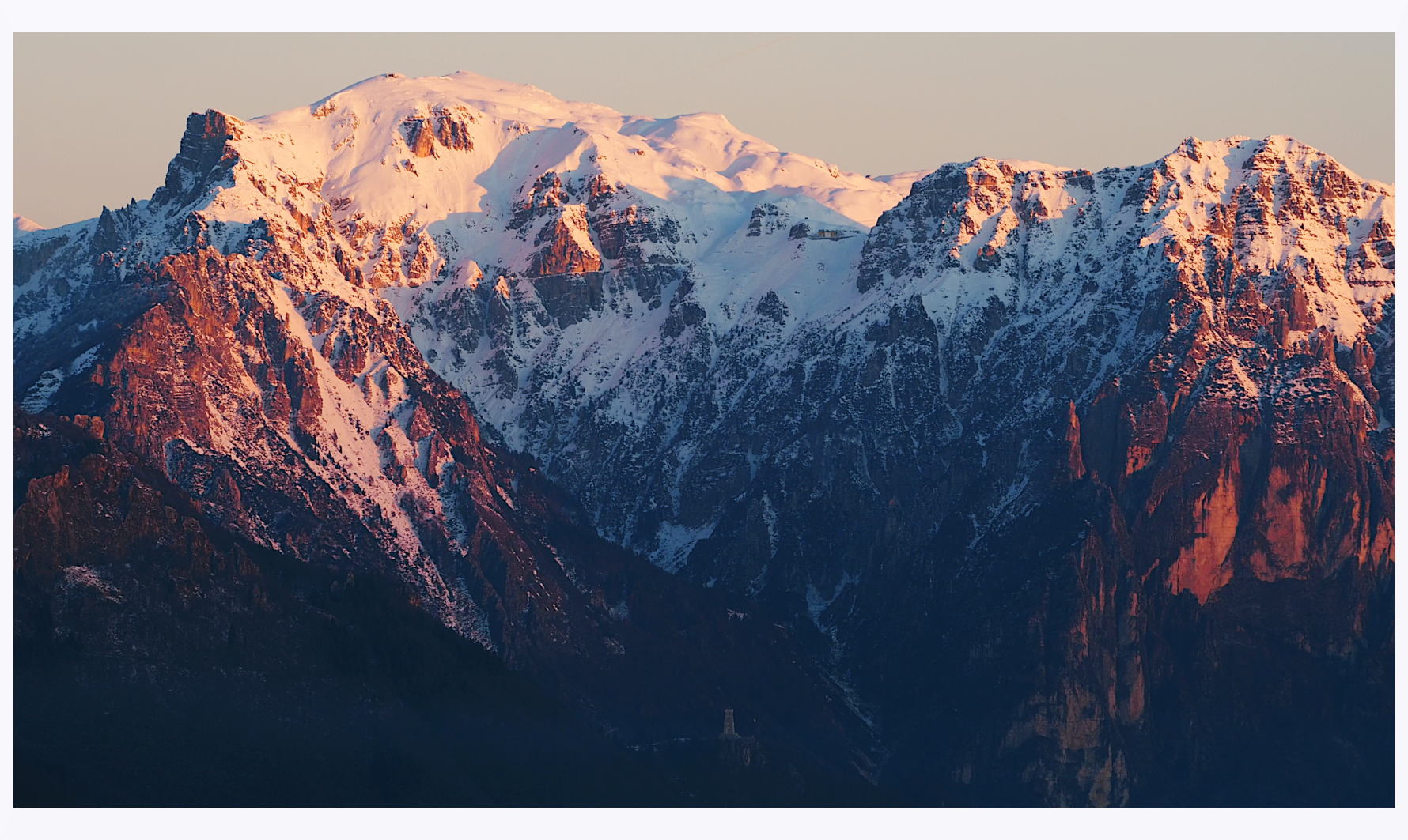 Alba invernale sul Monte Pasubio