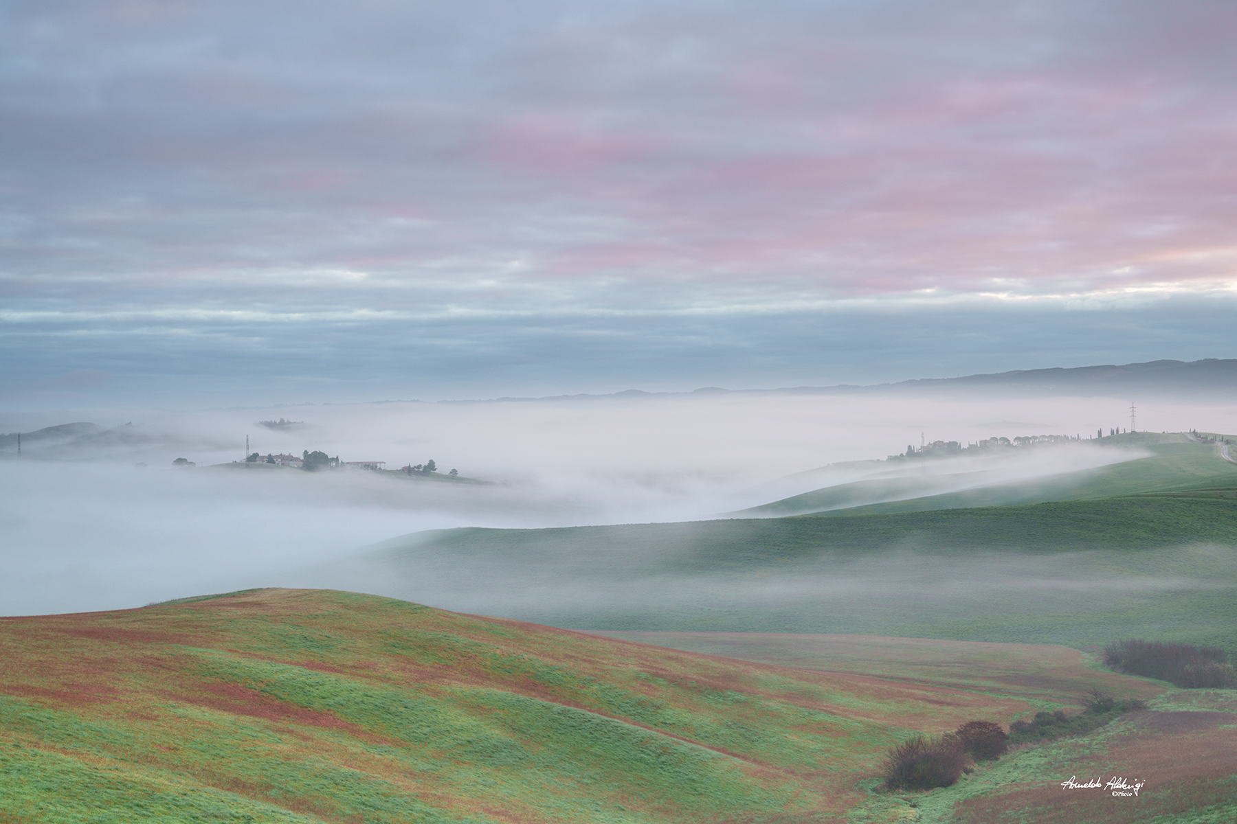 Prime Foschie del mattino. Lajatico