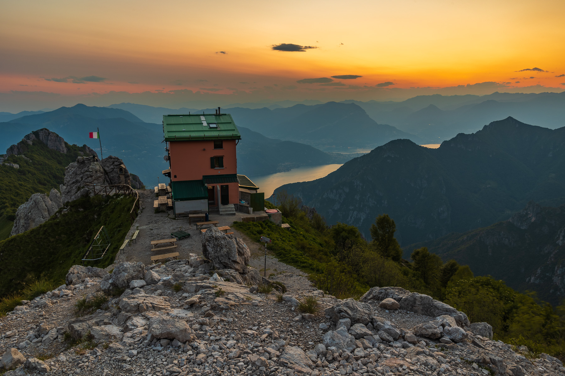 Tramonto dal rifugio Rosalba