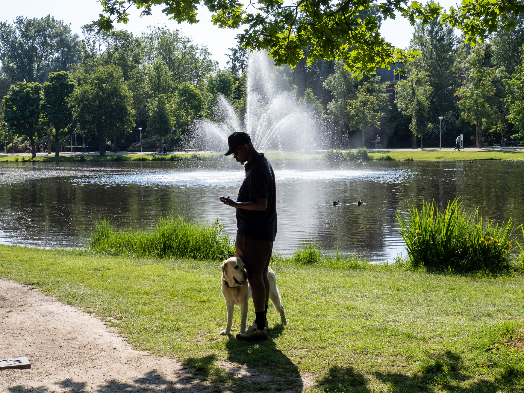 Con l'amico fidato nel parco