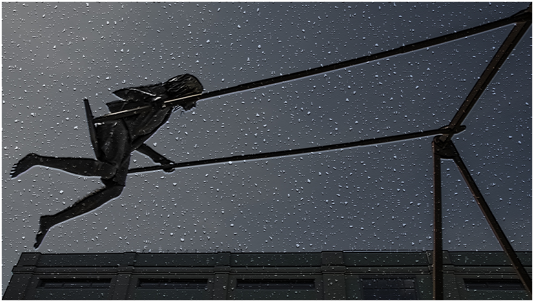 It snows in the night