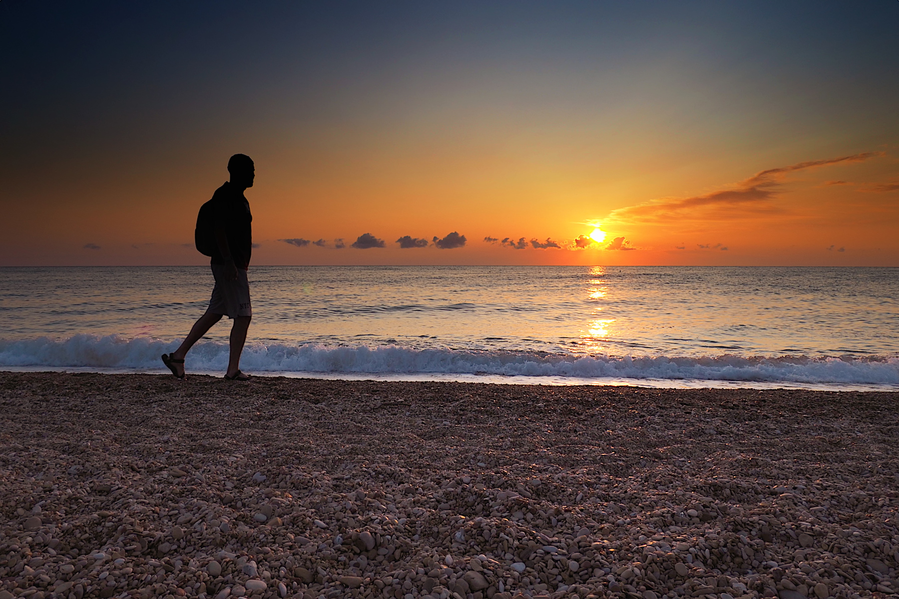Autoscatto marino all'alba