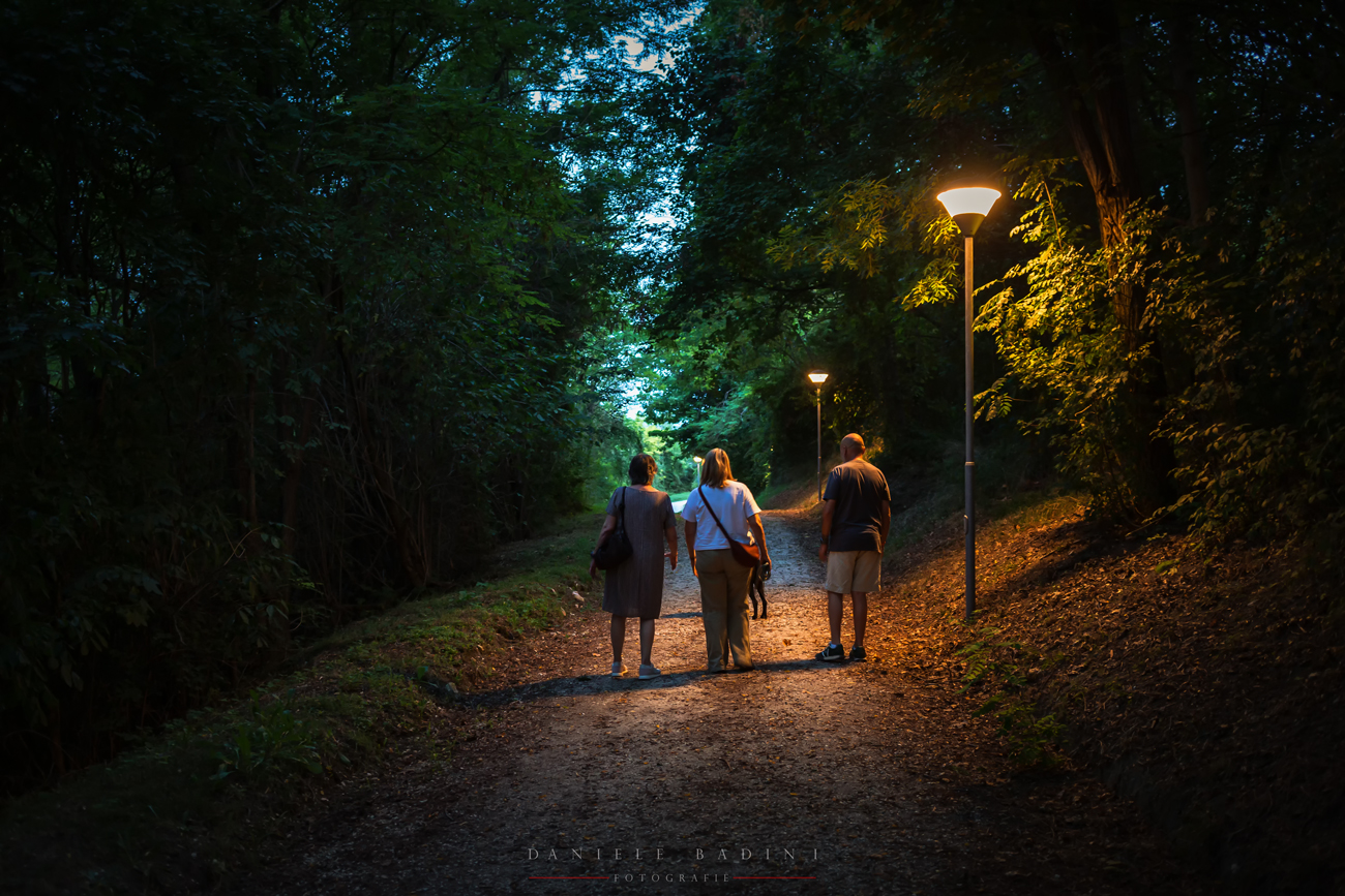 passeggiata dopo il tramonto