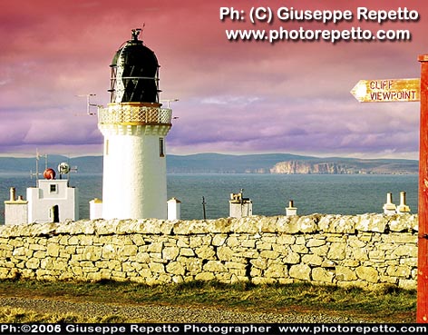 Dunnet Head Verso le Isole Okney Scottish Highlands