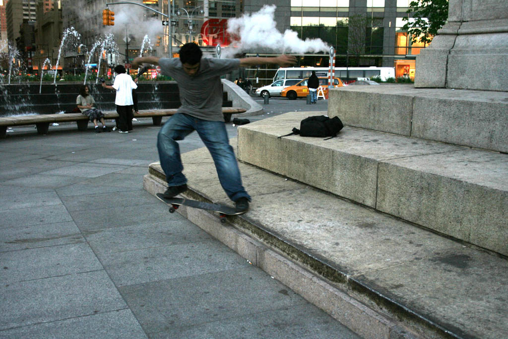 Skate in columbus circle