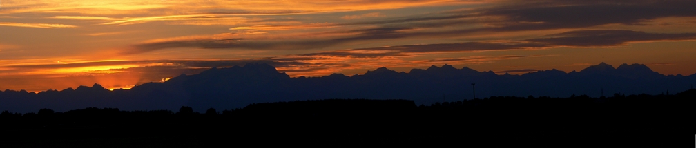 tramonto sul Monte rosa