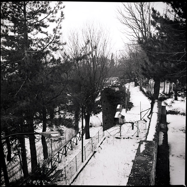 San Ginesio - Il colle sotto la neve