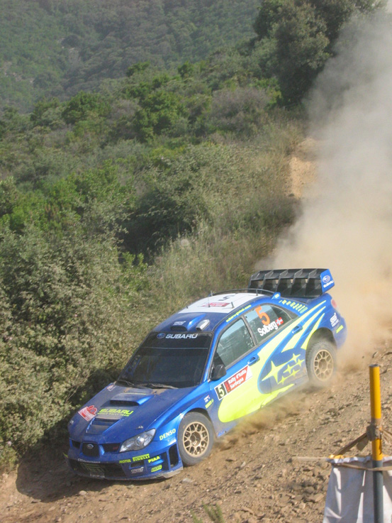 peter solberg in azione wrc sardegna 2006