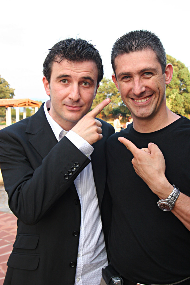 Io e il mio amico Valentino Picone a un matrimonio