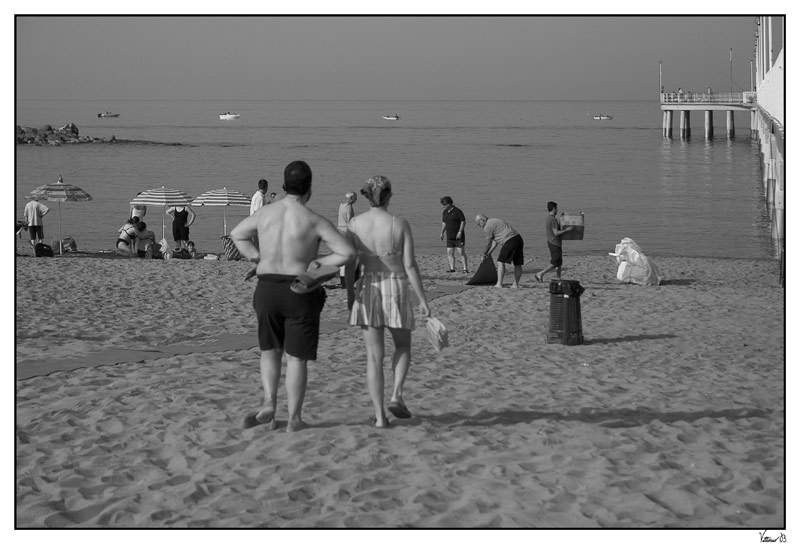 Spiaggia primo mattino