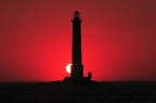 Tramonto al faro di Hague Goury in Francia. Luglio 2006
