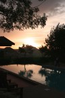 tramonto in piscina
