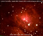 Nebulosa ad emissione M8 nel Sagittario (nucleo centrale)
Camera CCD Meade DSI pro con composizione LRGB (canale L con filtro IR-Cut+UHC)