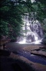 Appennino tosco-romagnolo, bellissima cascata formata dal torrente Alferello, scanner da diapo