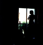 portrait of a girl in the shadow