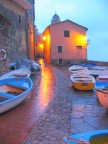 Tellaro con pioggia. Tellaro con pioggia.
