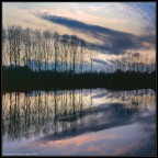 Il Po all'imbrunire #4. Vicino a Carignano, Torino.