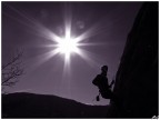 Climber in controluce Climber in controluce