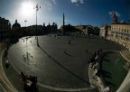piazza del popolo col fisheye