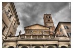 Una giornata uggiosa su S. Maria in Trastevere Una giornata uggiosa su S. Maria in Trastevere