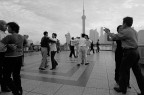 dancing along Huangpoo river Shanghai 2006 dancing along Huangpoo river Shanghai 2006