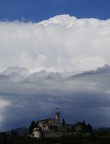 Castello di brescia in mezzo alle nuvole. Giugno 2007