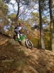 Pista Dh di Sanremo, rider Nicola Casadei, flash remoto con controllo a onde radio