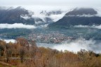 Foto del ramo di Lecco del lago di COMO, vista da sopra Mandello. localit� Barni