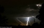 Shelf Cloud con fulmine Shelf Cloud con fulmine