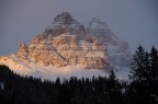 tramonto sulle cime di Lavaredo tramonto sulle cime di Lavaredo