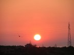 un suggestivo tramonto visto dalla casa in cui alloggio per il mio lavoro estivo