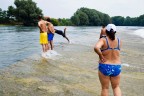 in the water in the water