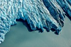 Foto di un ghiacciaio alaskiano scattata da un'indrovolante.