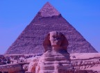 Sphinx and Khefren's pyramid Sphinx and Khefren's pyramid