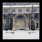 l'arco romano sotto la neve