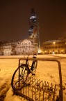 Mercoled� 7 gennaio dopo la nevicata alla sera in Piazza Grande a Modena