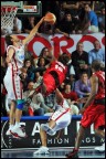 Cimberio Varese - Pallacanestro Pavia 
Giacomo Galanda in una stoppata perfetta su...superman che si avvicina a canestro volando parallelamente al pavimento ;-)