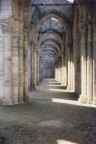 Navata di sinistra dell'Abbazia di San Galgano, Toscana.
Reflex Yashica F105 pellicola 200ISO