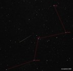 Due stelle cadenti riprese nella costellazione di Cassiopeia, sabato scorso.

Commenti ben accetti!