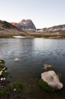 Corno Grande - tramonto dal lago. Corno Grande - tramonto dal lago.